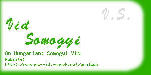 vid somogyi business card